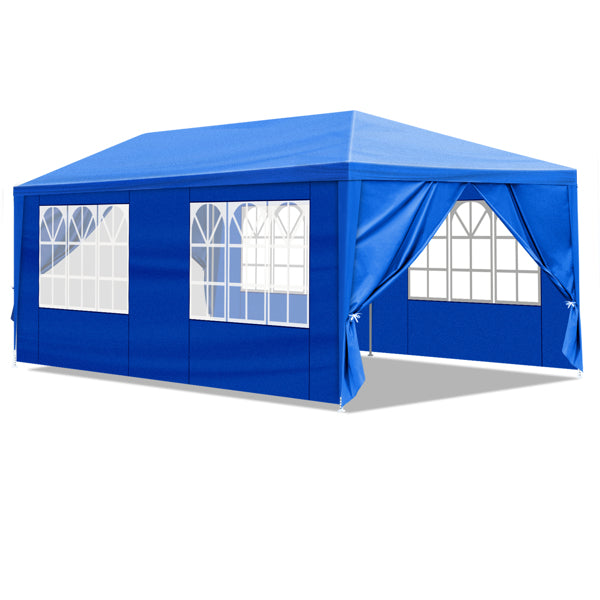 10x20 Outdoor Party Tent with Removable Sidewalls - Blue