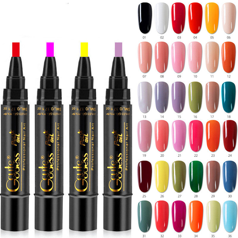 3-in-1 Magnetic Nail Art Pen - Quick-Dry Gel for French & Water Ripple Effects
