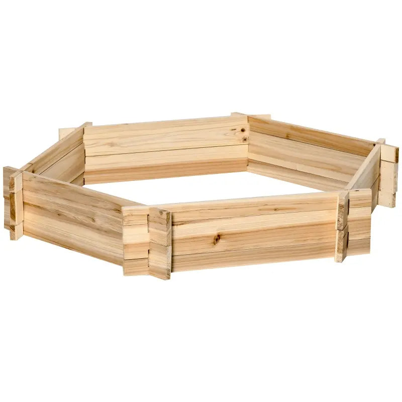 Screwless Hexagon Raised Garden Bed - DIY Herb and Plant Planter Box