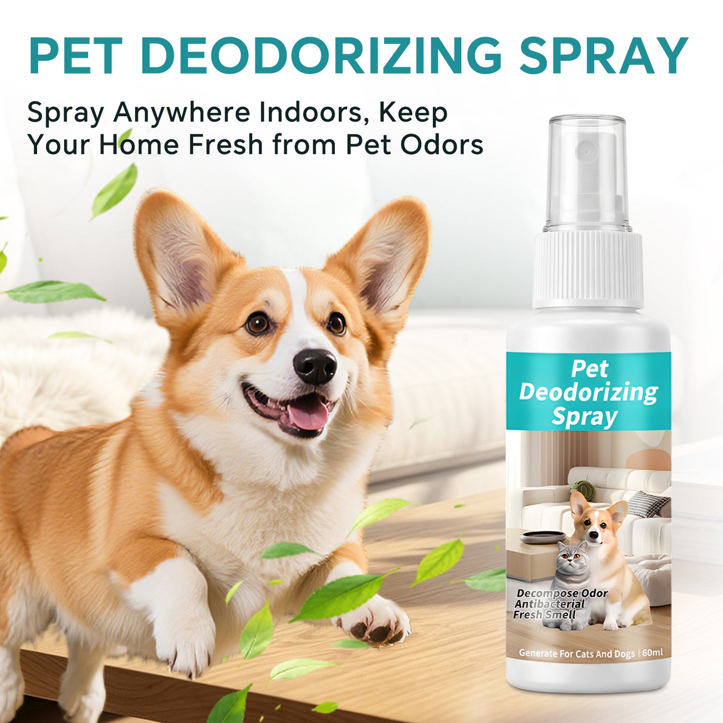 Pet Odor Remover Spray for Furniture and Home - Effective Pet Smell Neutralizer