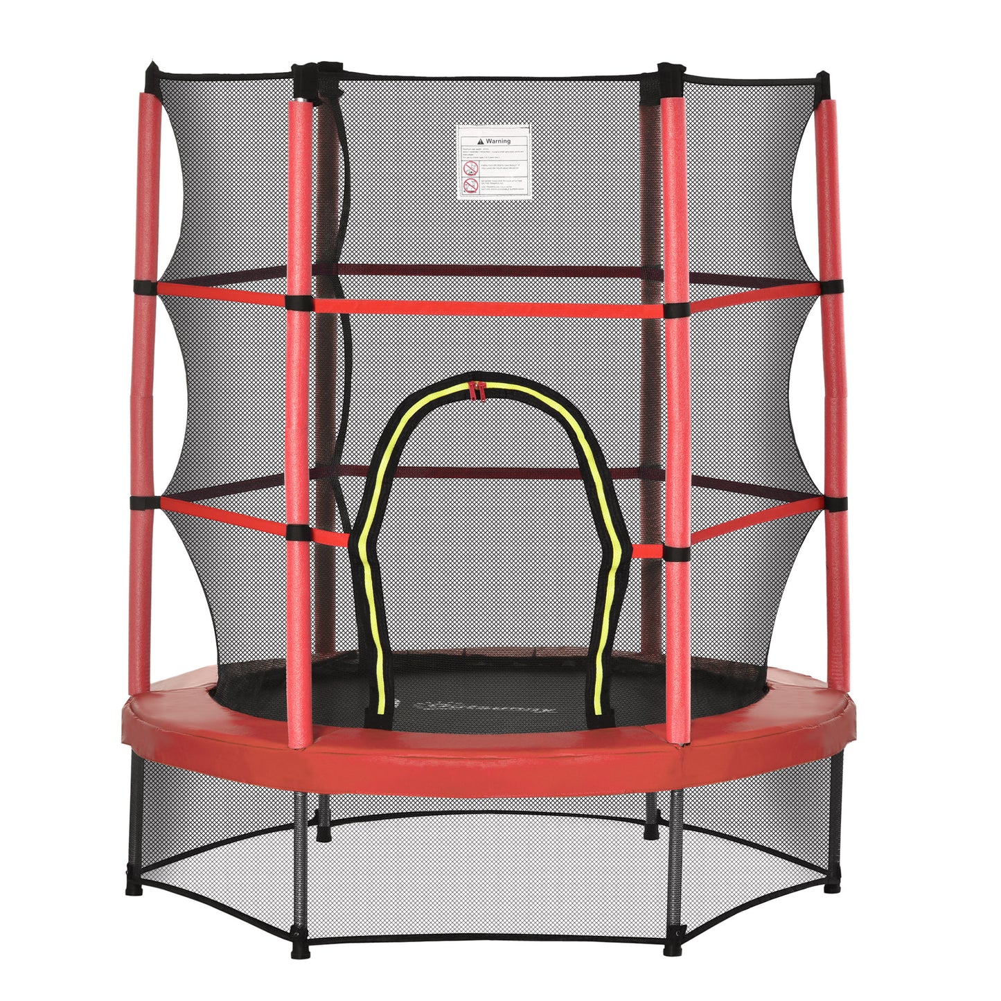 Kids Trampoline with Enclosure Net - Red, 5FT for Ages 3-6