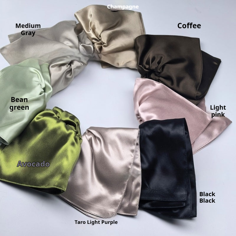Silk Square Scarf Hair Tie - 22mm Glossy, Multiple Colors