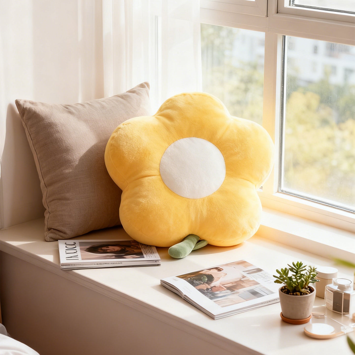 Yellow Flower Hand Warmer - 35cm Portable Heating Pad