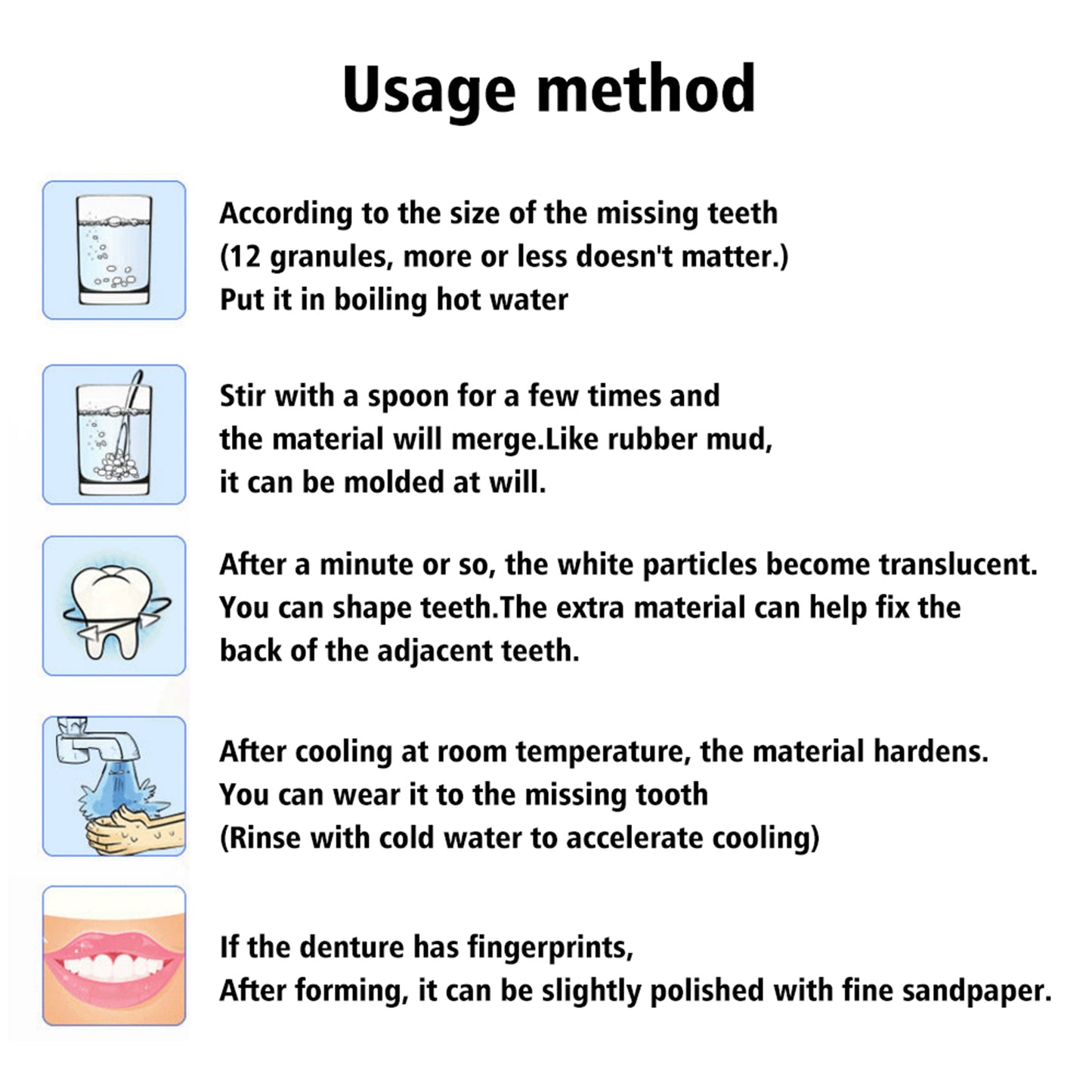 Moldable Dental Putty for Temporary Tooth Filling and Gap Repair - 30ml
