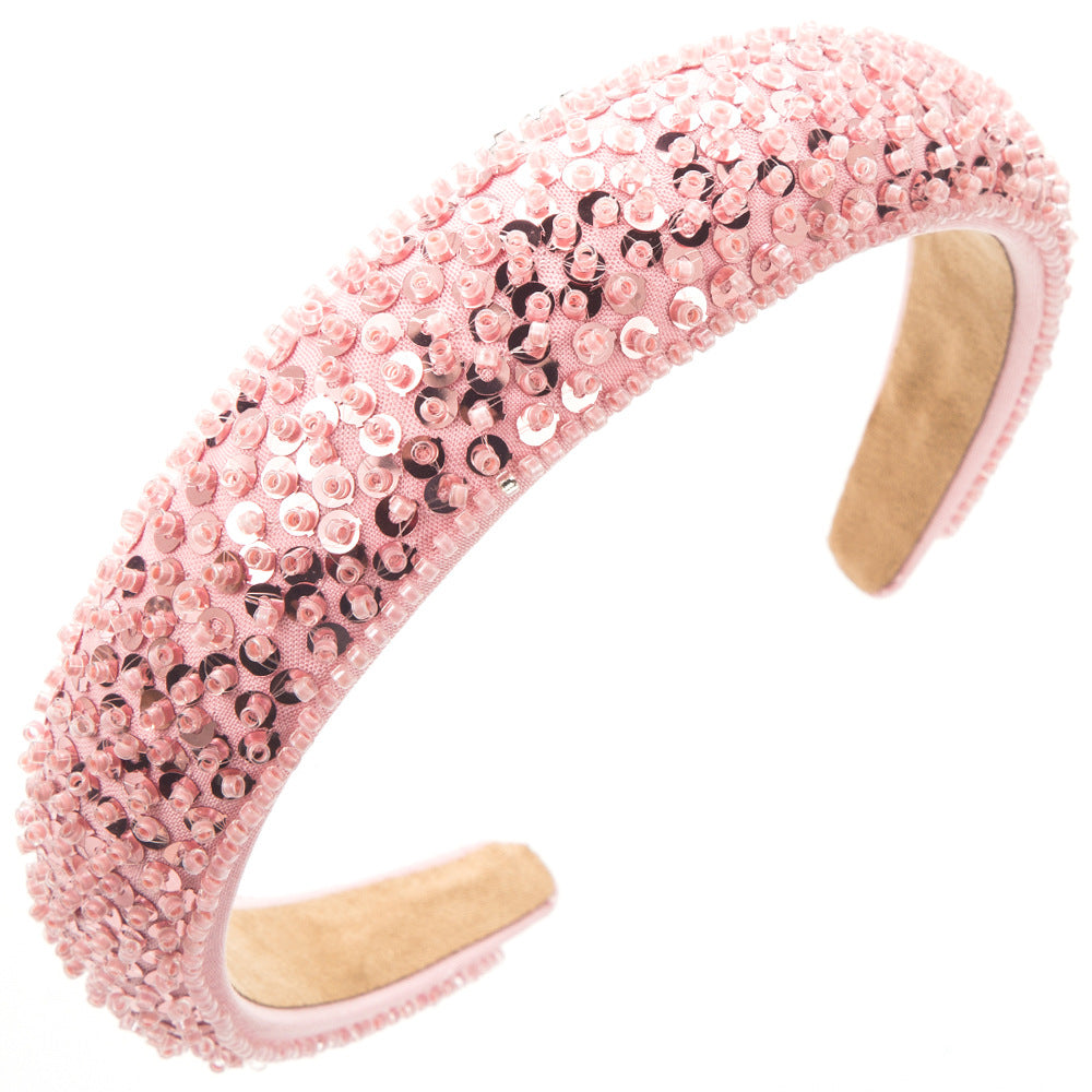 Women's Beaded Crystal Sequined Headband