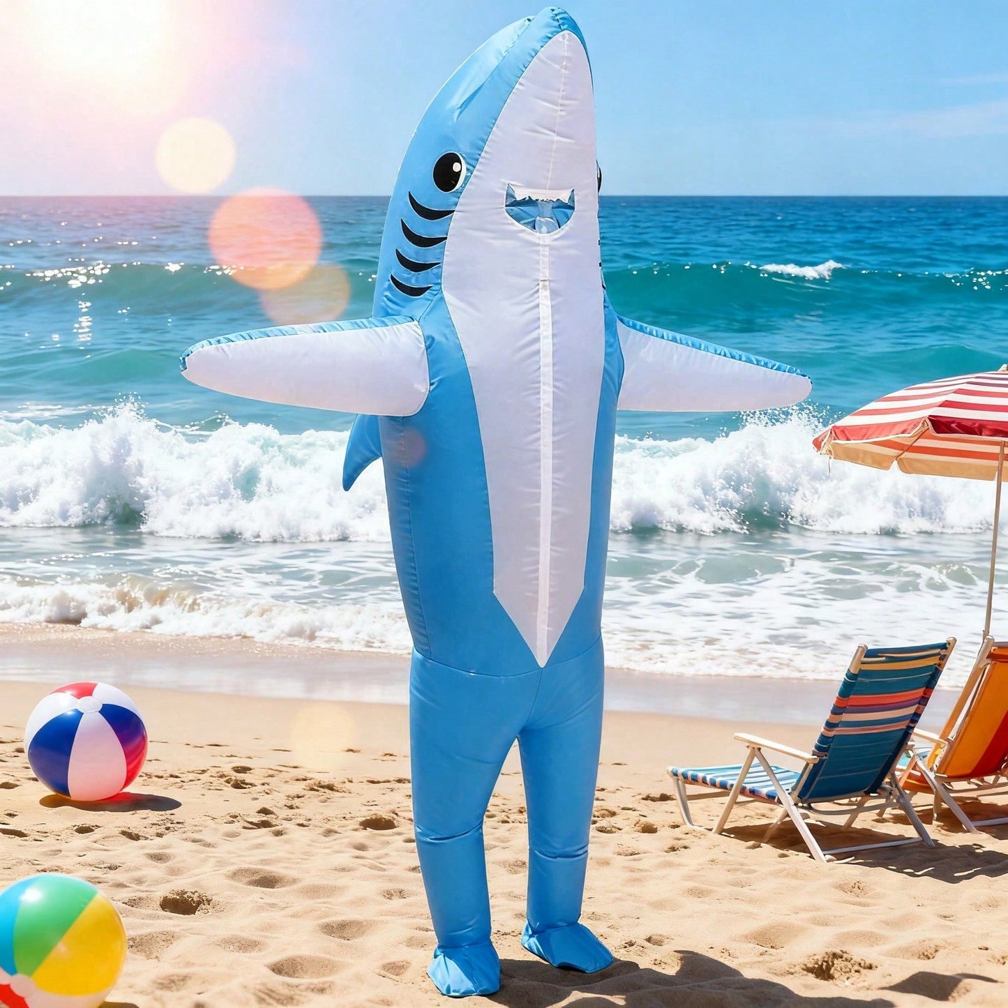 Shark Inflatable Costume for Adults - Funny Party Outfit