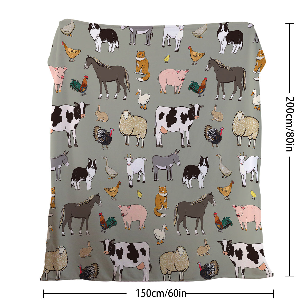 Soft Animal Print Blanket - Durable Flannel Velvet, Multiple Sizes