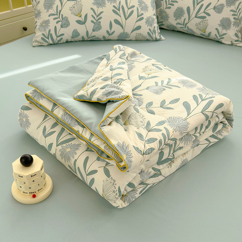 Cotton & Soybean Fiber Summer Quilt - Multiple Sizes & Patterns