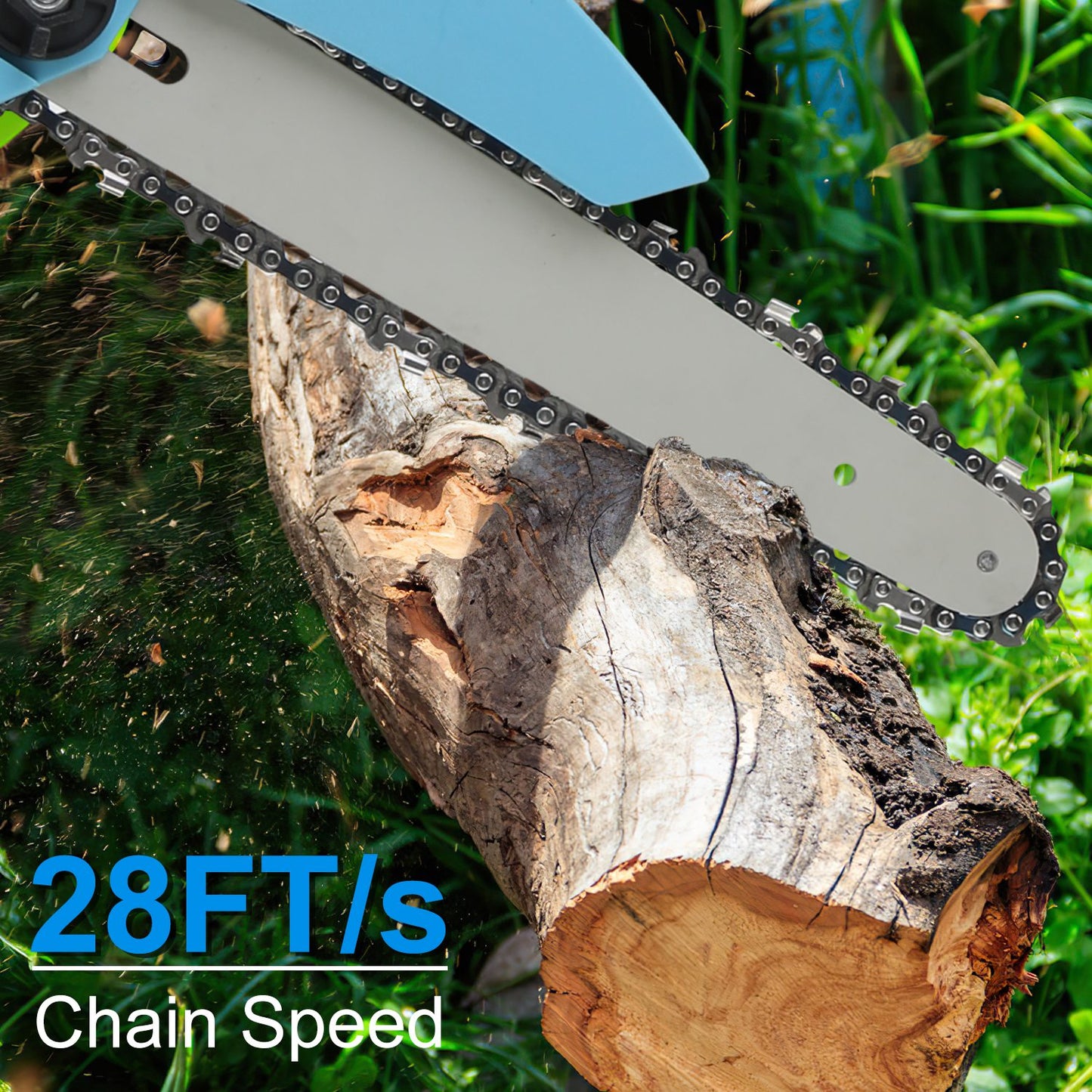 Cordless Mini Chainsaw 8-Inch Portable Tree Pruning & Wood Cutting Tool