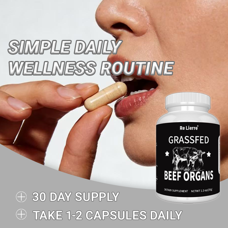 Grass Fed Beef Organ Supplement - Freeze Dried Multi-Organ Blend, 60 Capsules