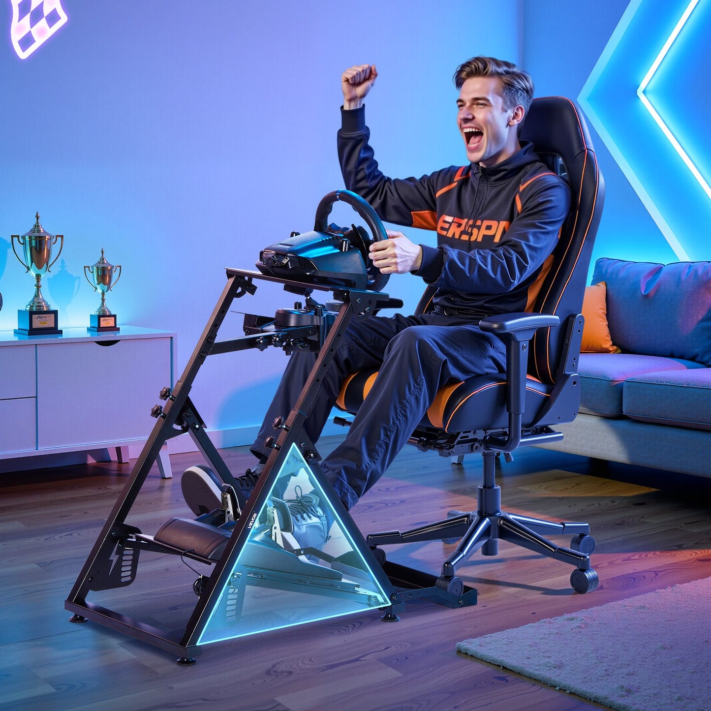 Foldable Racing Wheel Stand Cockpit for Logitech G923 G920 G29 G27