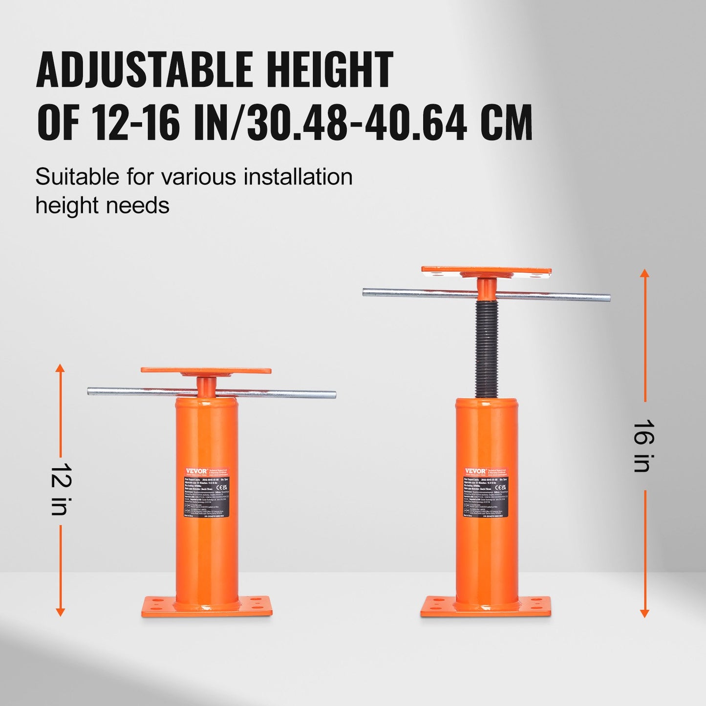 Adjustable Floor Jack Post for House Leveling - Heavy Duty 12-16 ft