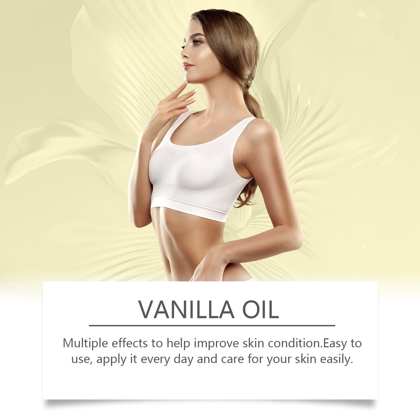 Vanilla Body Oil - Moisturizing & Hydrating Skin Care with Vitamin E, 100ml