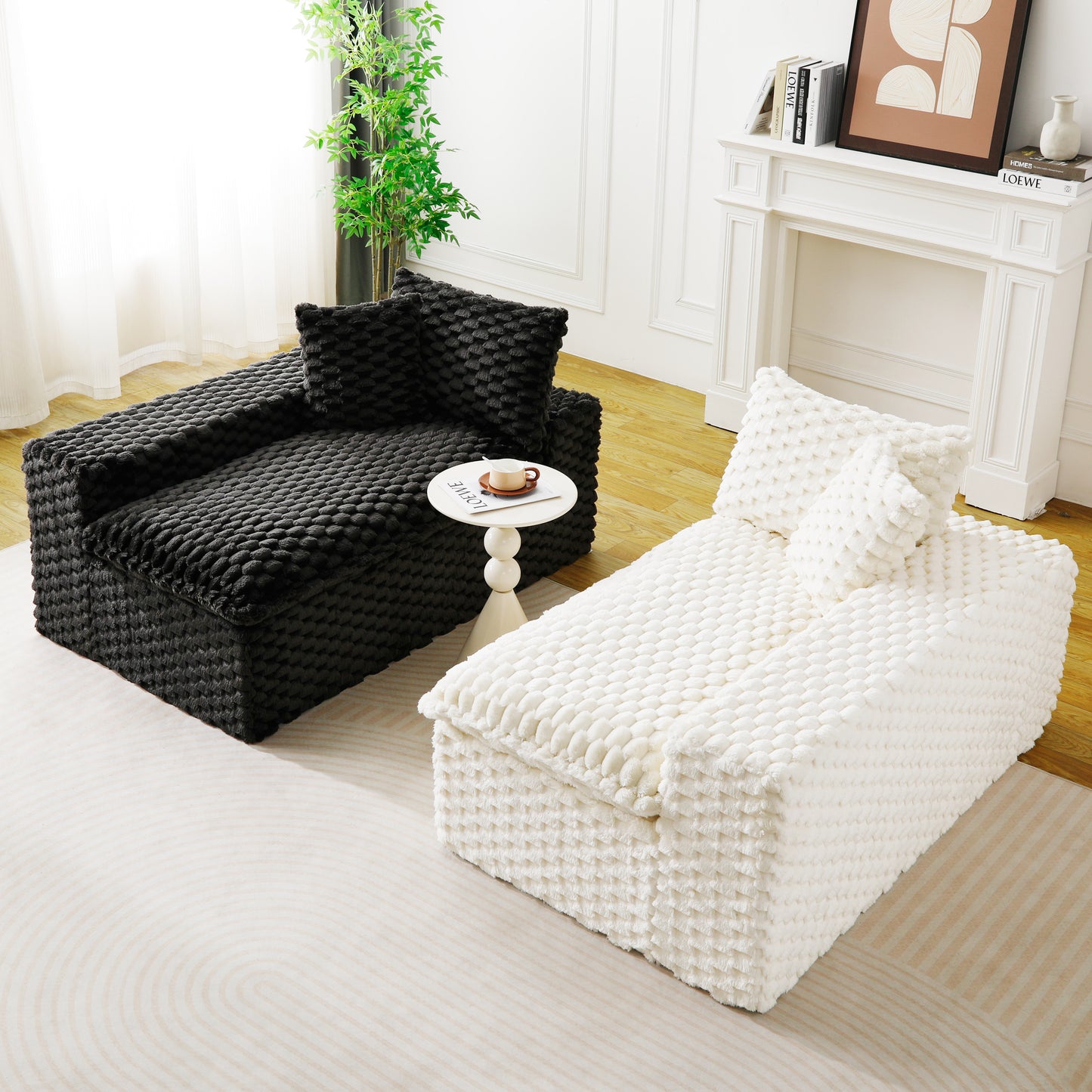 Luxury Color-Block Turtle Velvet Sofa - Arrangeable, Seats 4