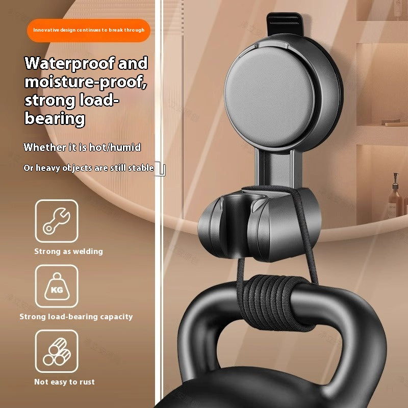 Suction Cup Shower Bracket Fixed Bathroom Mount - Gun Gray, Silver, Black, White