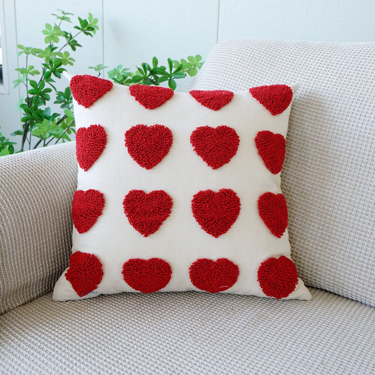 Minimalist Loop-Pile Pillow Cover 45x45cm Home Decor Cushion
