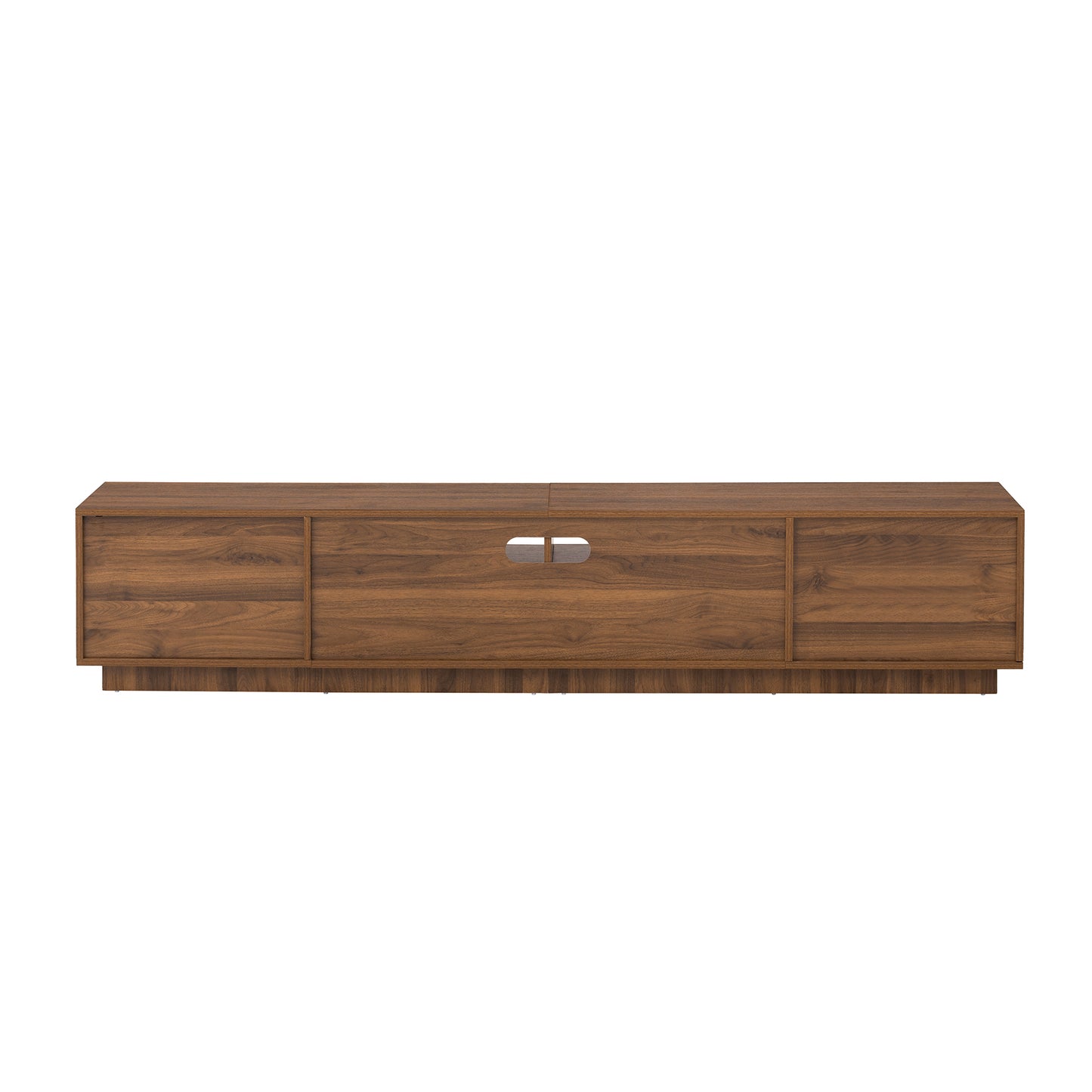78 Inch Modern TV Stand for 85 Inch TVs - Walnut Finish