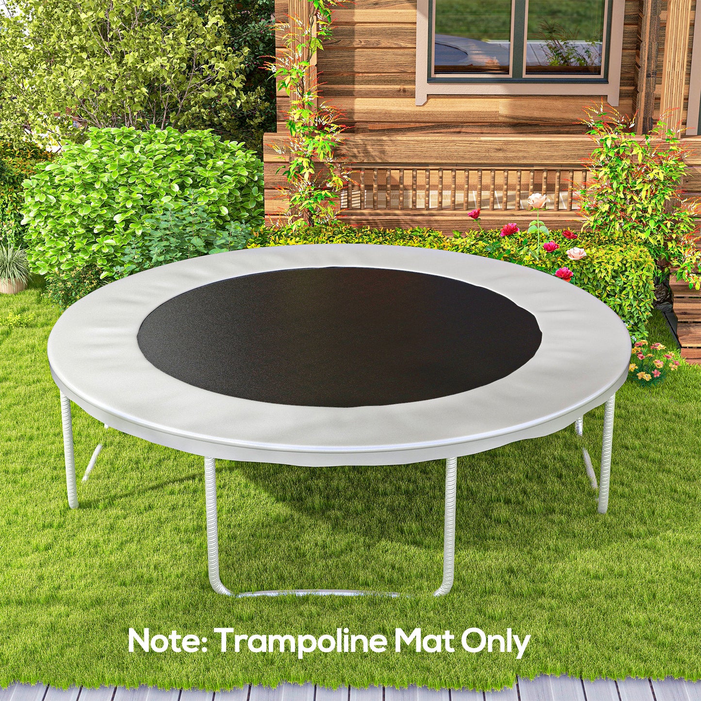 Trampoline Replacement Mat for 12' Frame - Black, 72 V-Rings