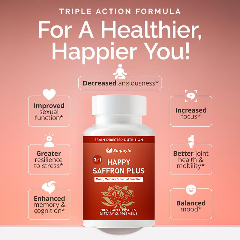 Saffron Supplement with Curcumin & Zinc - Mood, Memory & Eye Health Support