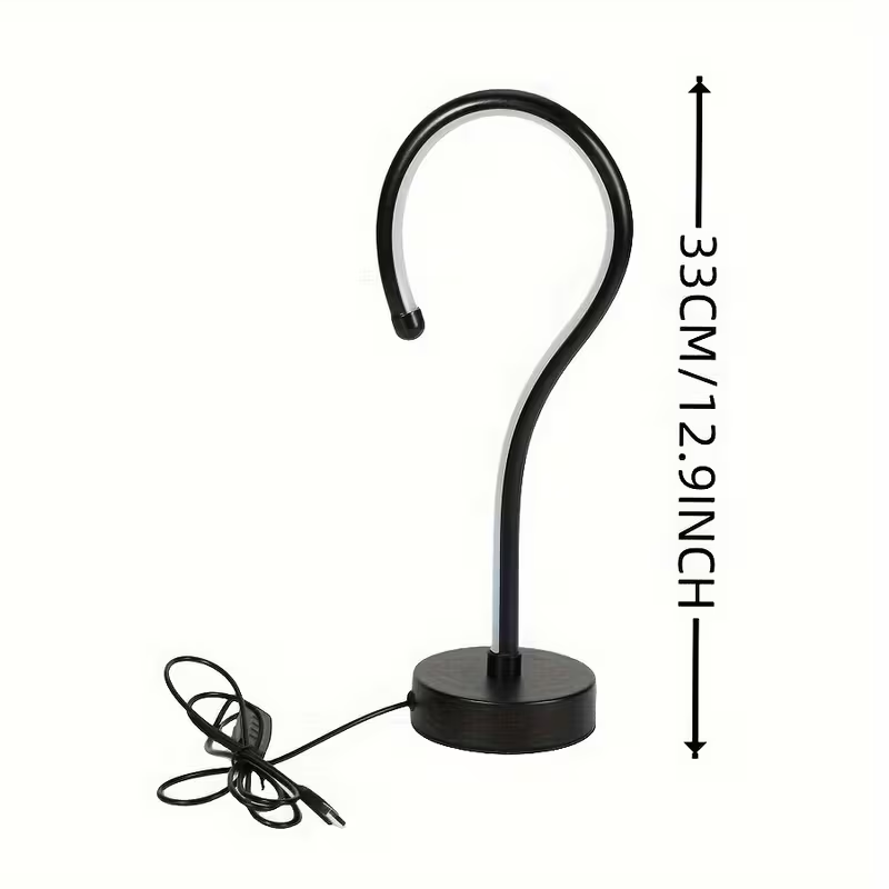2-Pack Creative Question Mark Shape Table Lamps with 3 Color Dimmable USB Night Lights
