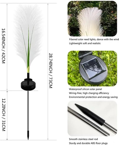 Solar Garden Lights - Waterproof Flower Decorative Lighting, 4 Pack