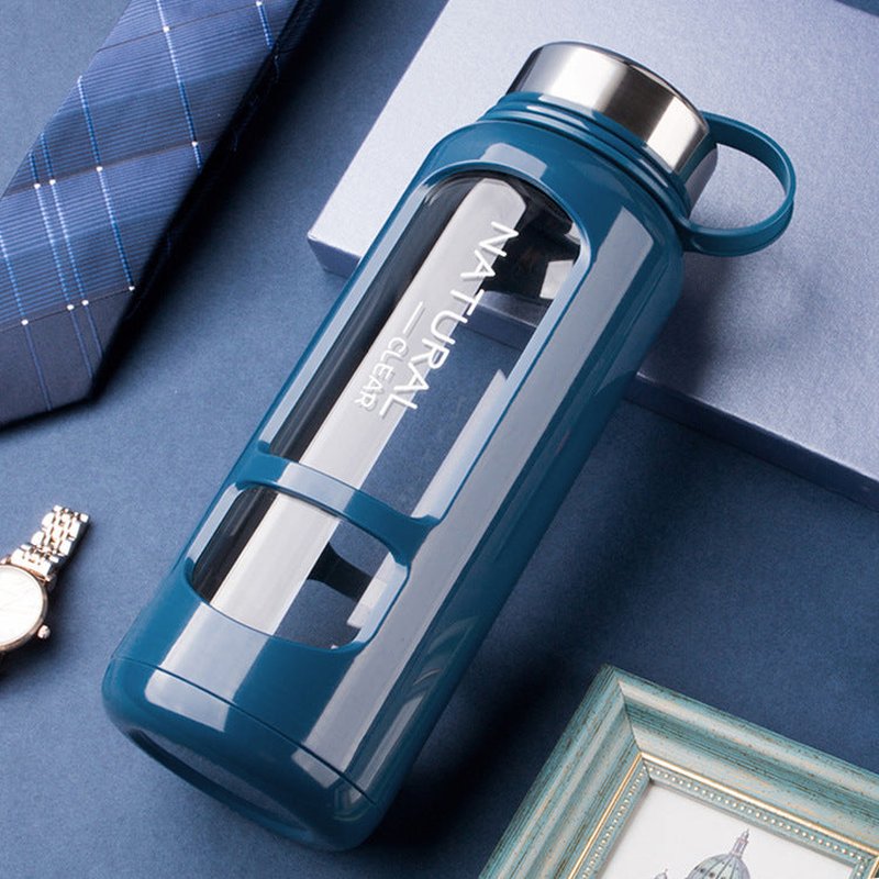 Large Capacity Double Layer Glass Tea Water Separator with Heat Insulation