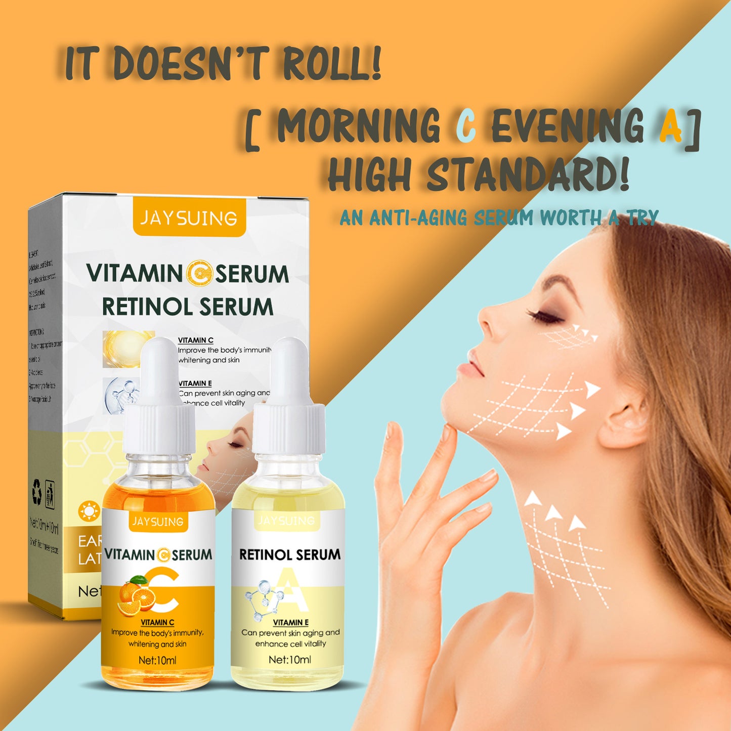 Brightening Wrinkle Fading Facial Essence - Anti-Aging Skin Care, 20ml