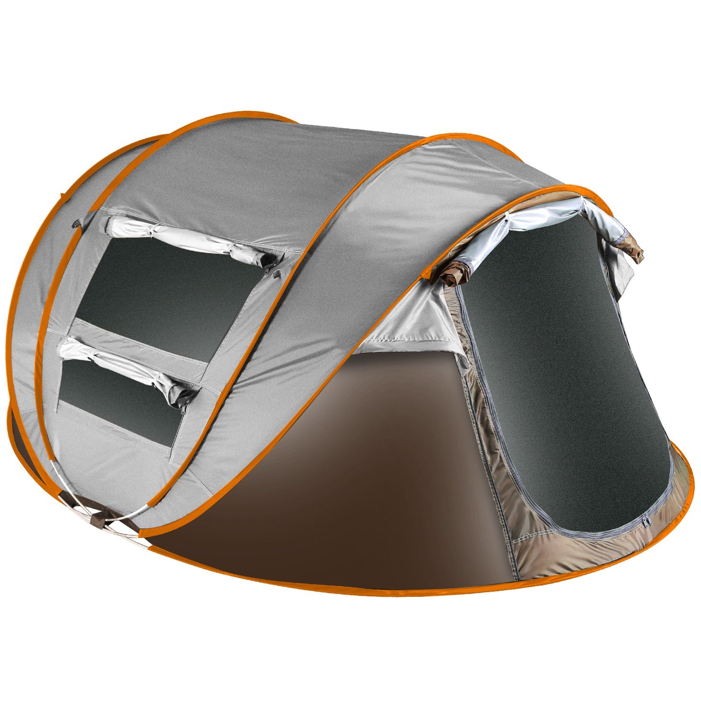 5-8 Person Automatic Pop-Up Camping Tent - Waterproof Khaki