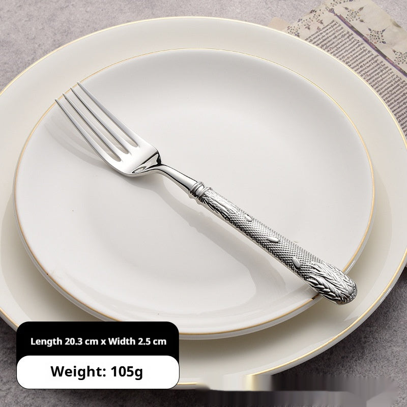 Stainless Steel Cutlery Set - Knife Fork Spoon Dinnerware with Handle USPs
