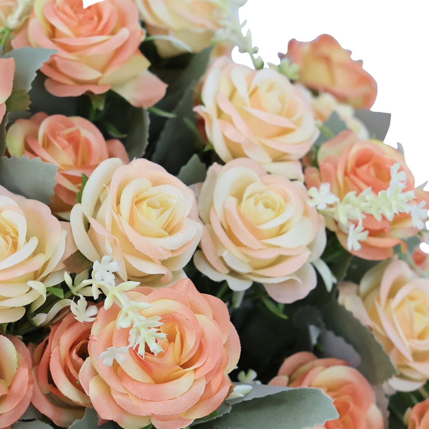 24-Inch Artificial Rose Plant - UV Resistant Faux Floral - Yellow