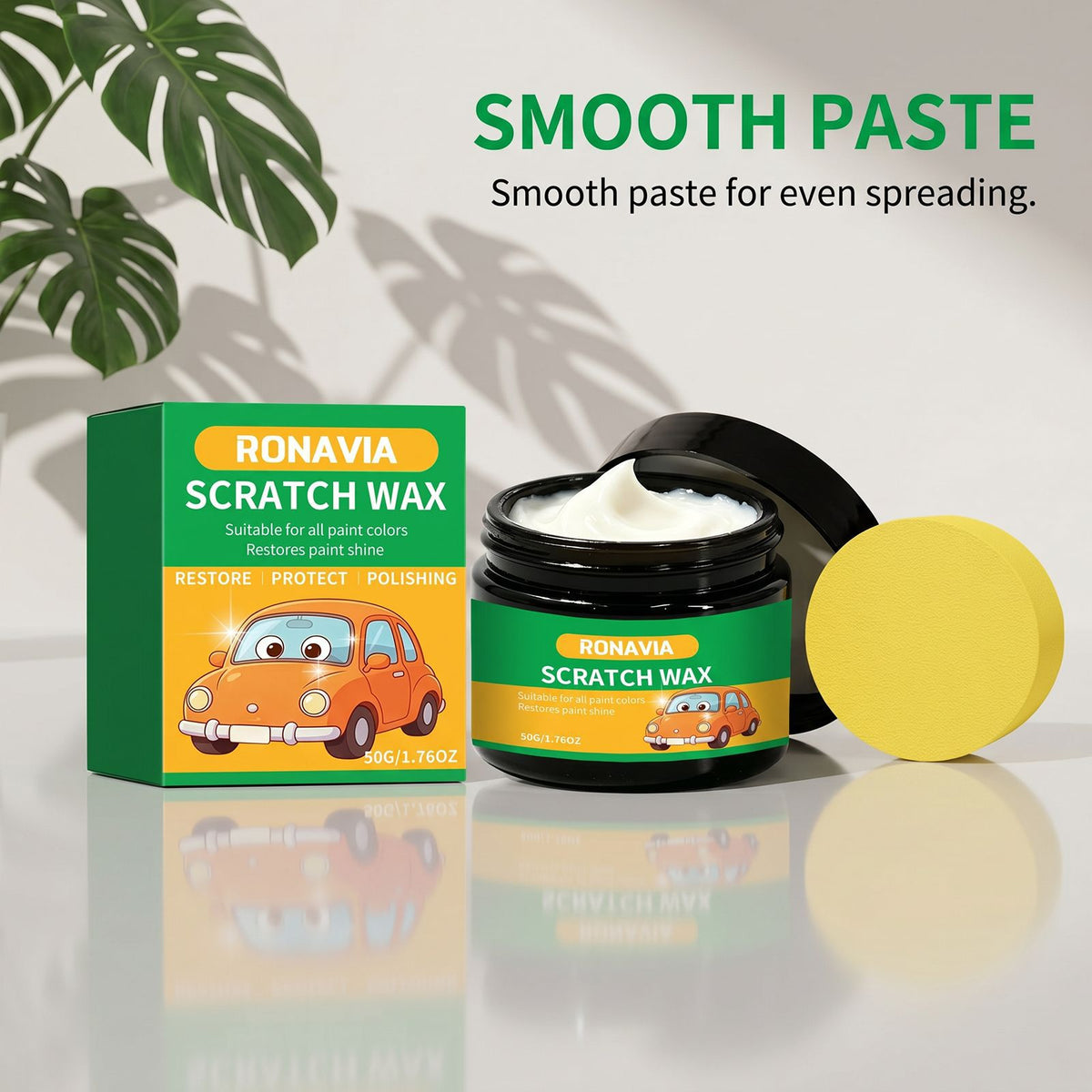 Car Scratch Repair Wax 50g - Vehicle Paint Care & Polishing Solution