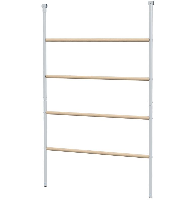 Chicken Roosting Bar for Coop - Wooden Perching Shelf with Galvanized Steel