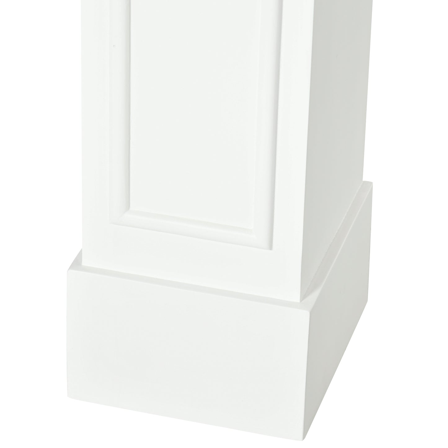 Modern Fireplace Mantel Surround - White, 29 Inch Interior Width