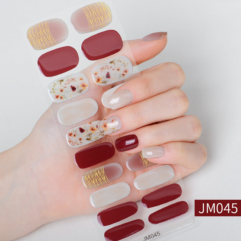 Waterproof Durable Semi-Curing Gel Nail Sticker Set for Nail Art