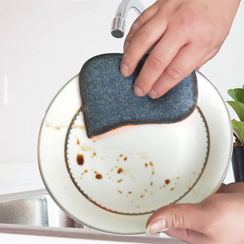 S-Type Kitchen Cleaning Sponge Mop 9x14cm - Household Dishwashing Tool