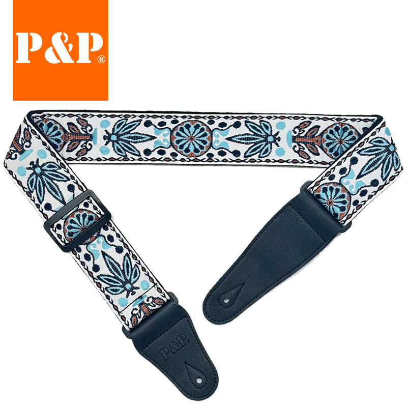 Bass Guitar Strap - Universal Embroidery Design for Musicians
