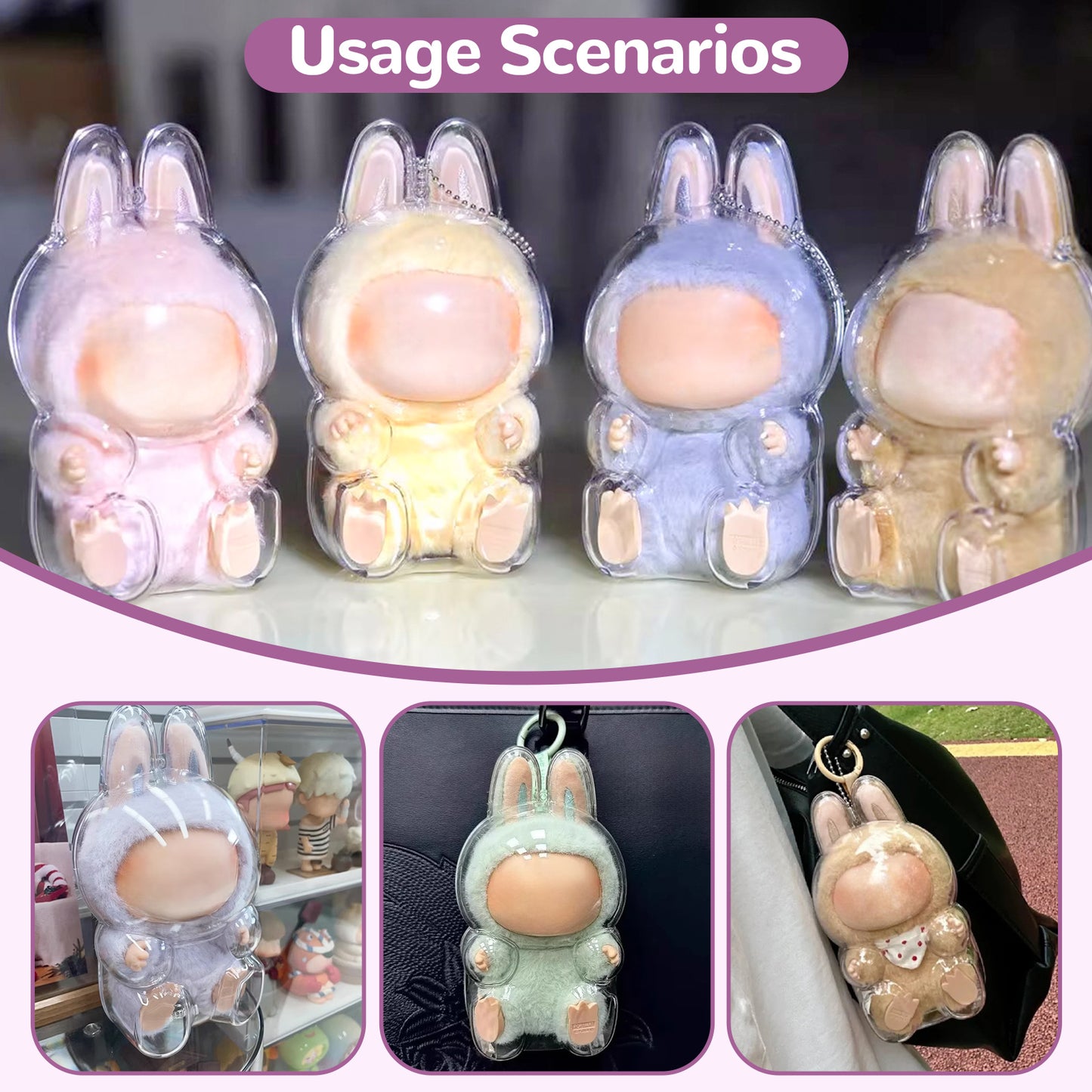 Clear Protective Case Cover for Doll Collectors - Portable Acrylic Holder