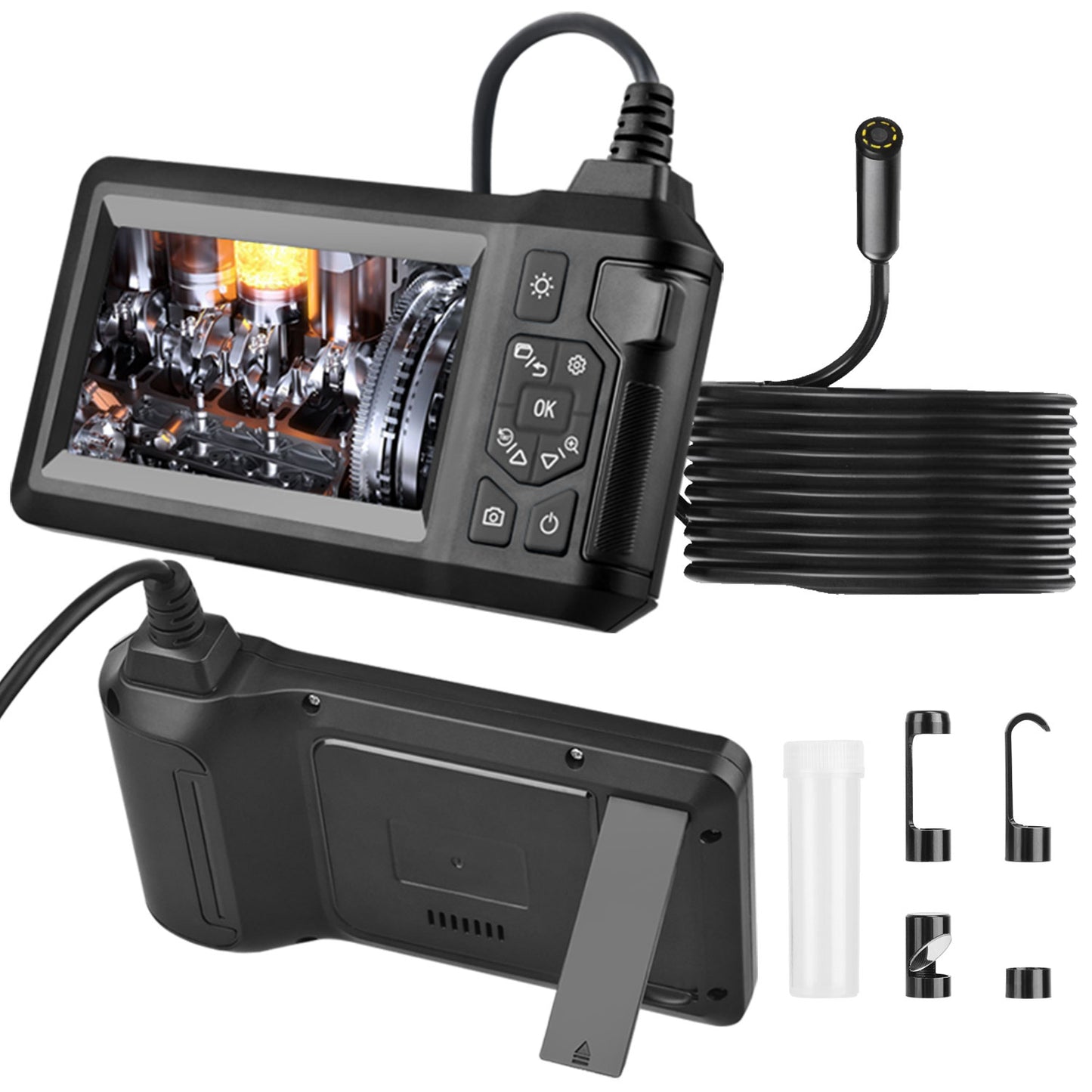 Endoscope Camera with 4.3-Inch Color Screen 1080P Waterproof 8mm Borescope Inspection Tool