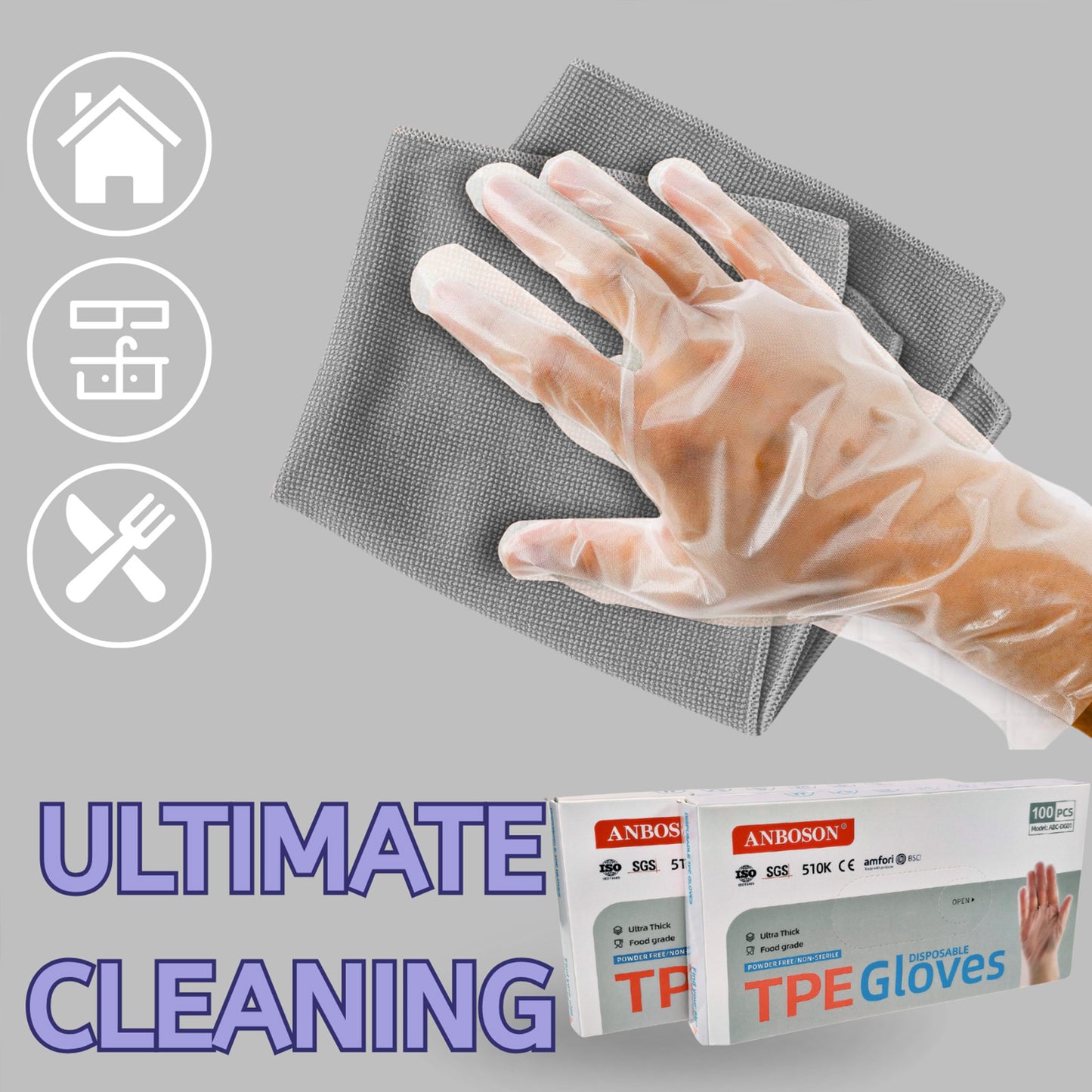 Disposable High Elasticity Powder-Free Nitrile Gloves, Gloves For