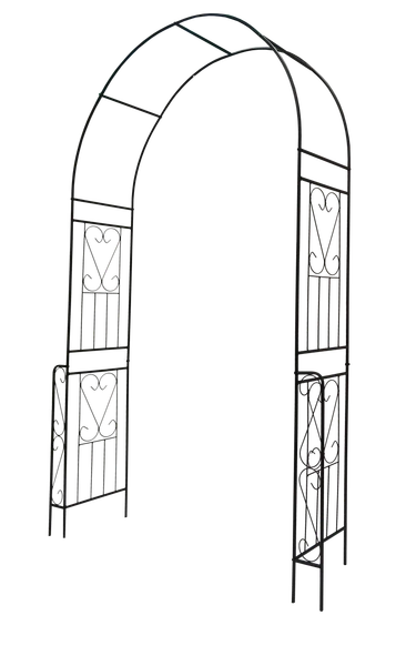 Metal Garden Arch Trellis for Climbing Plants - Cream White