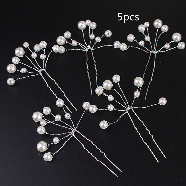 Korean Style Pearl Hairpin Set for Bridal & Special Occasions