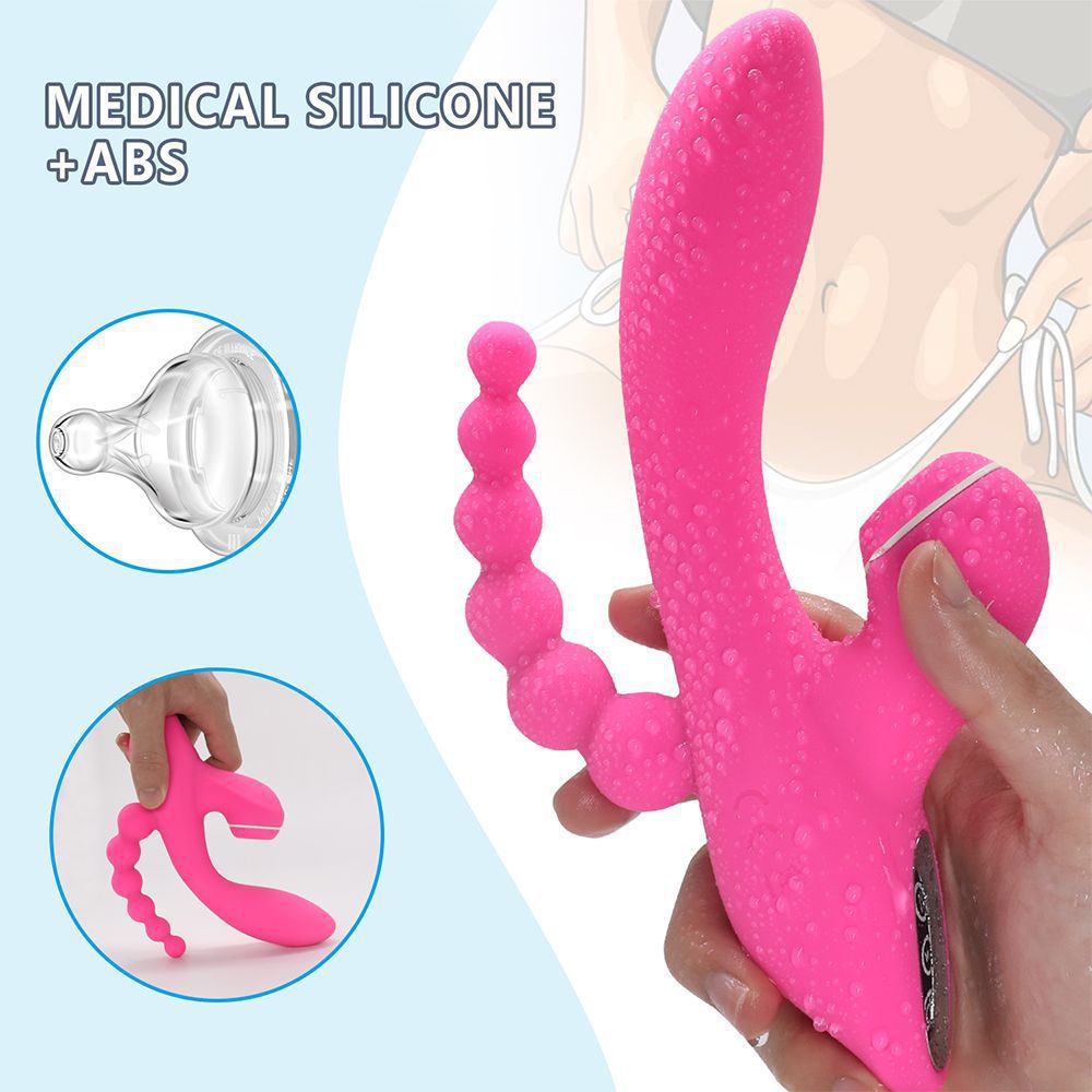 Multi-frequency Vibration Sucking Device for Women - Rechargeable Silicone Massager