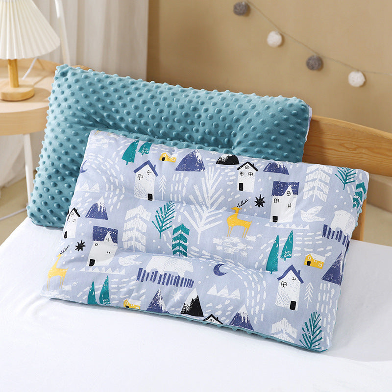 Kids Nap Pillow All-Cotton Bean-Shaped for Kindergarten and Home Use