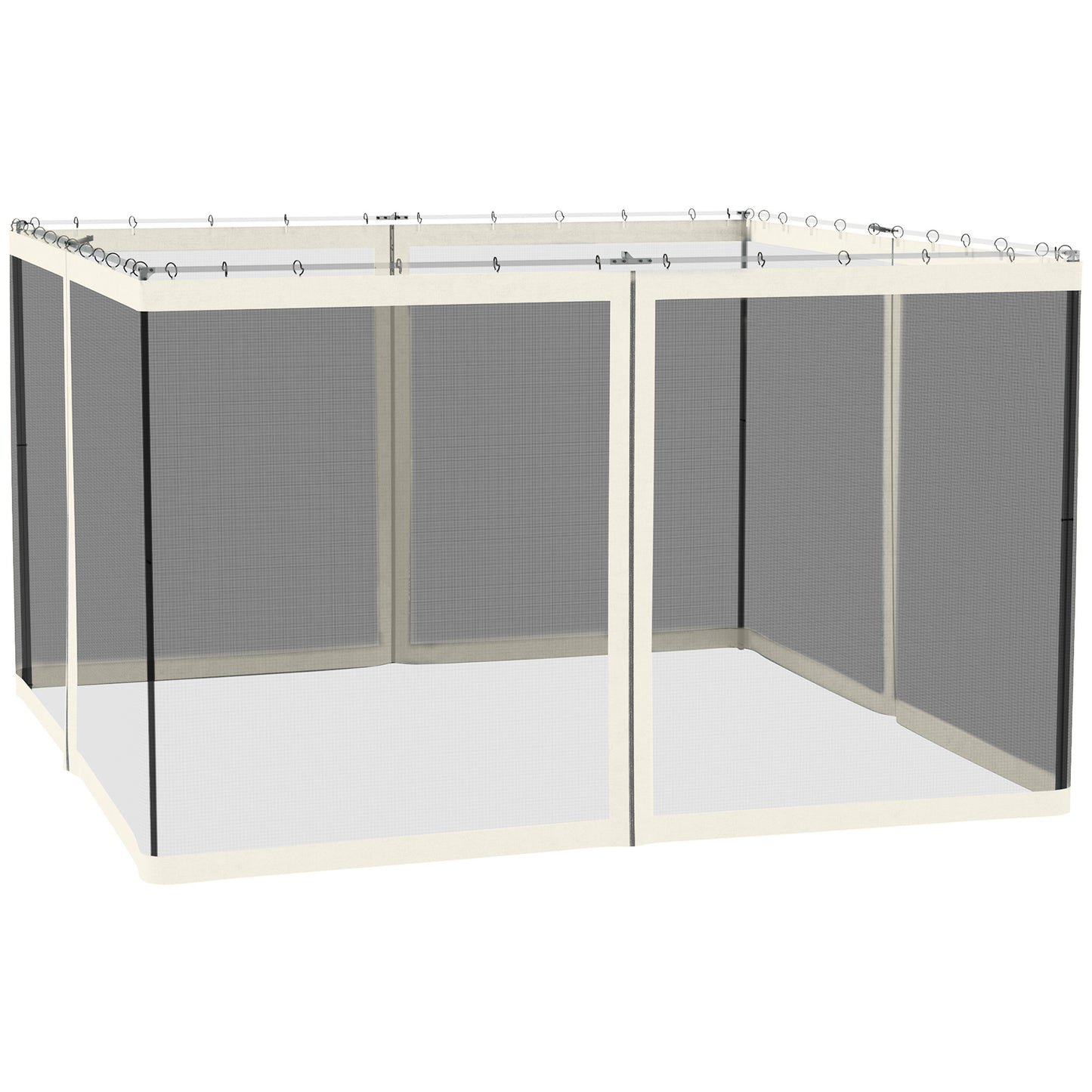 Replacement Mesh Sidewall Netting for 10' x 12' Gazebos - White