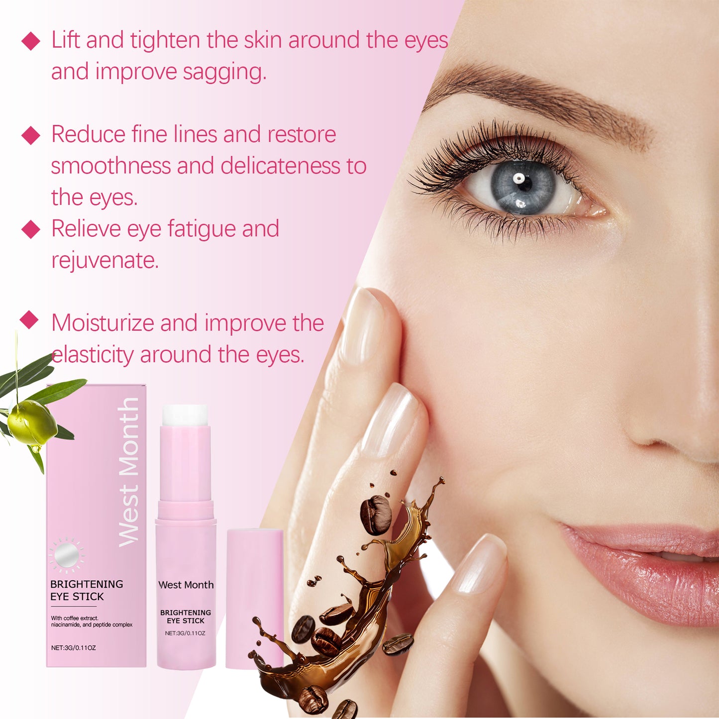 Firming Eye Cream Stick - Moisturizing Anti-Aging Eye Treatment