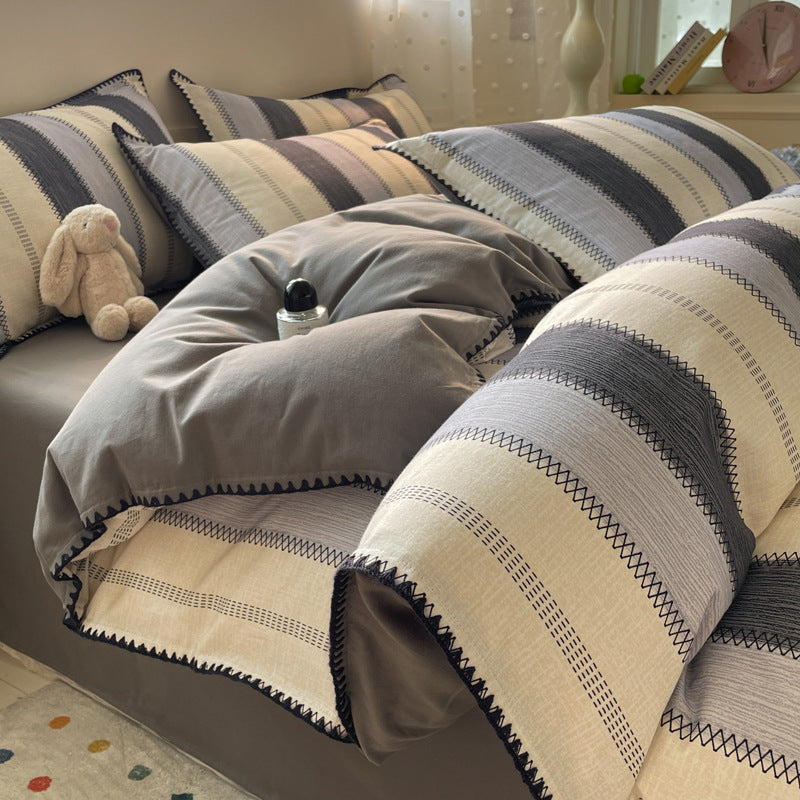 Thickened Cotton Duvet Cover Set for Fall and Winter - Modern & Minimalist