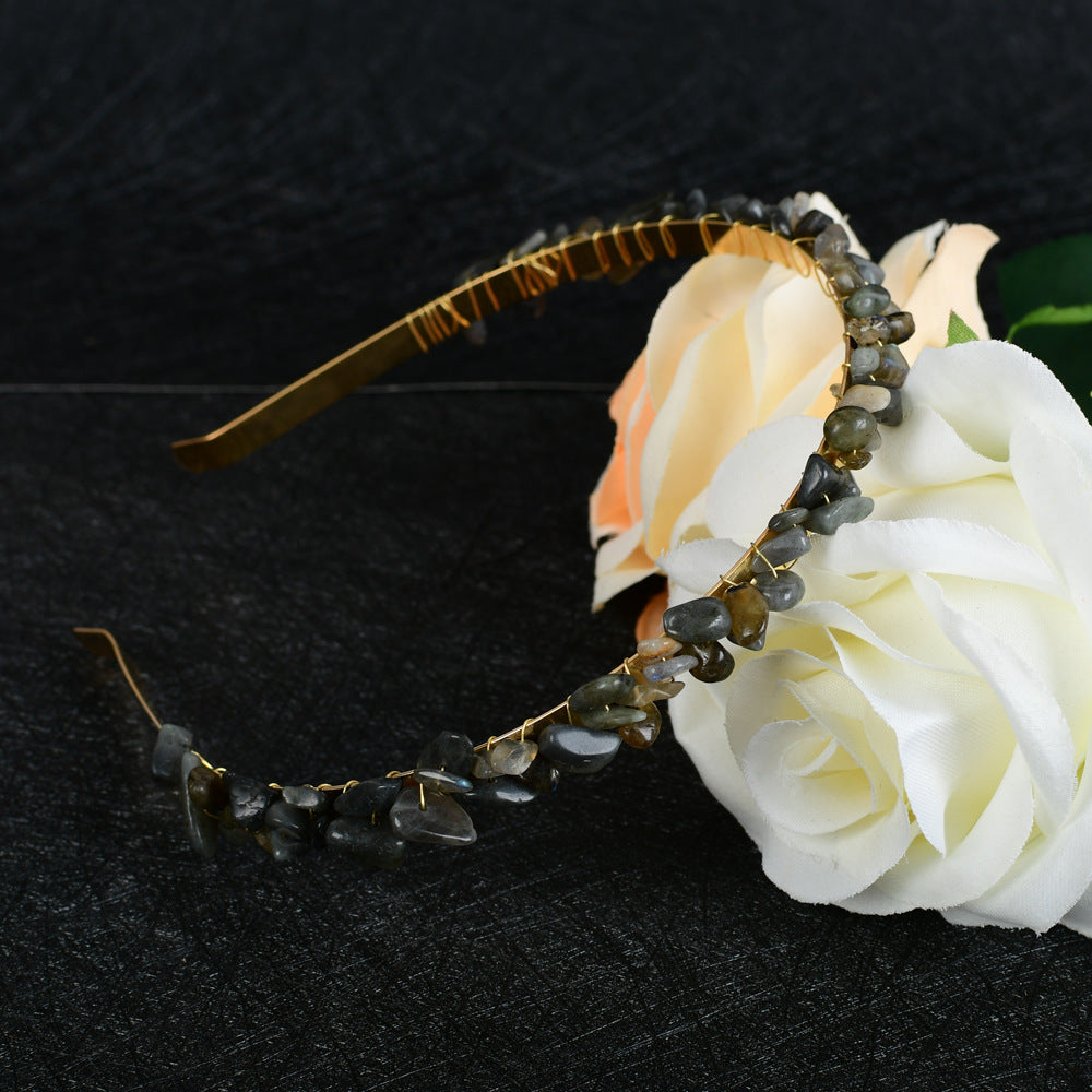 Crystal Bridal Hair Comb Headband | Vintage Geometric Design
