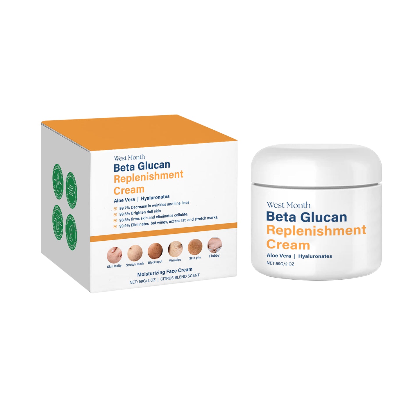 Firming Skin Cream - Anti-Aging Moisturizer with Hyaluronic Acid & Peptides