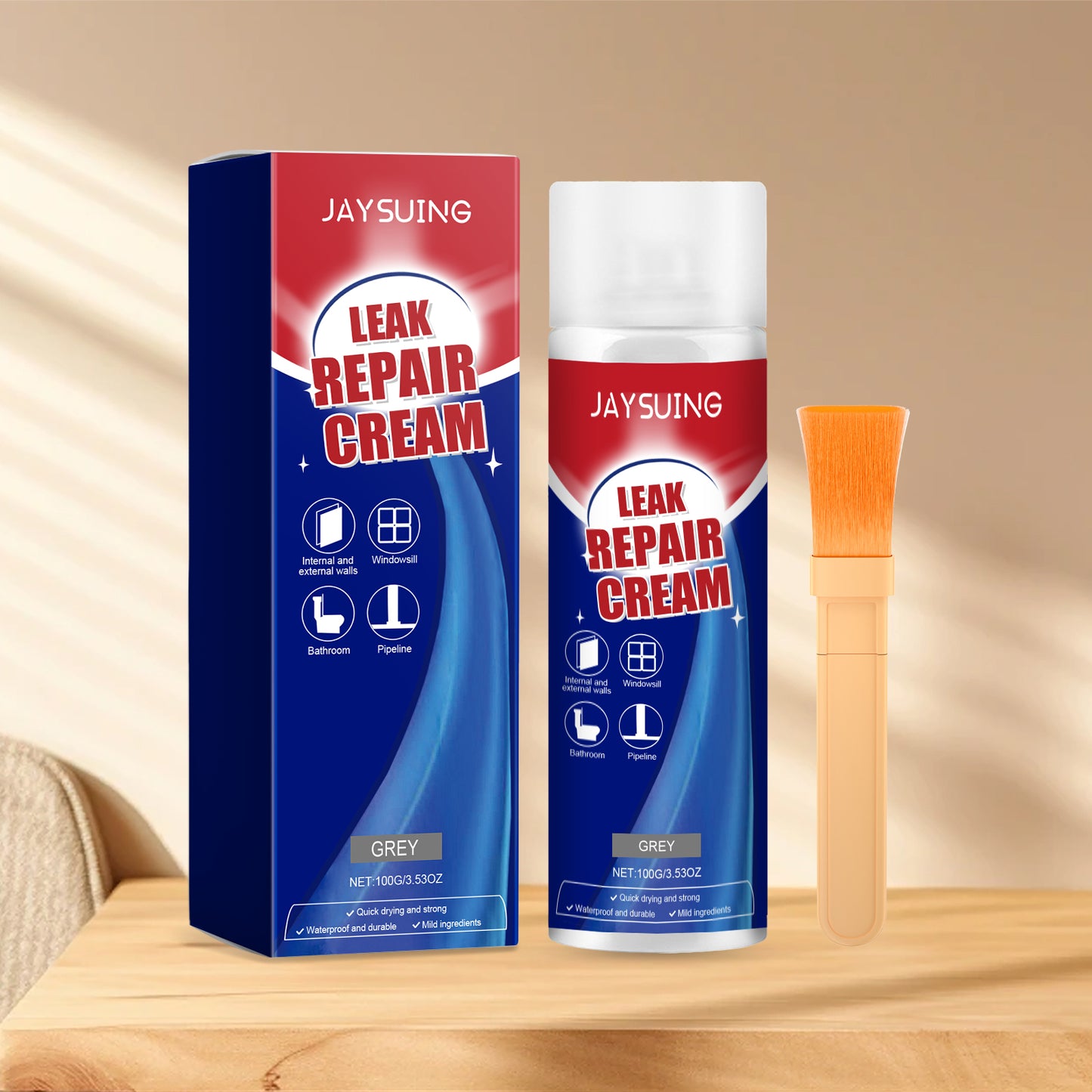 Leak Proof Gray Repair Adhesive for Kitchen Storage - 100g Bottle