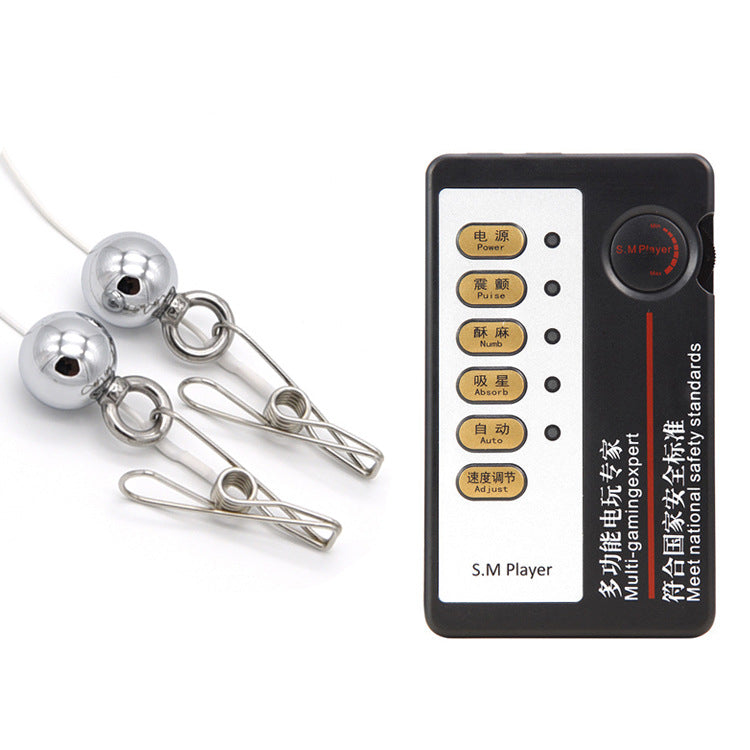 Electric Shock Nipple Clamp Pulse Therapy Toys for Adult Wellness